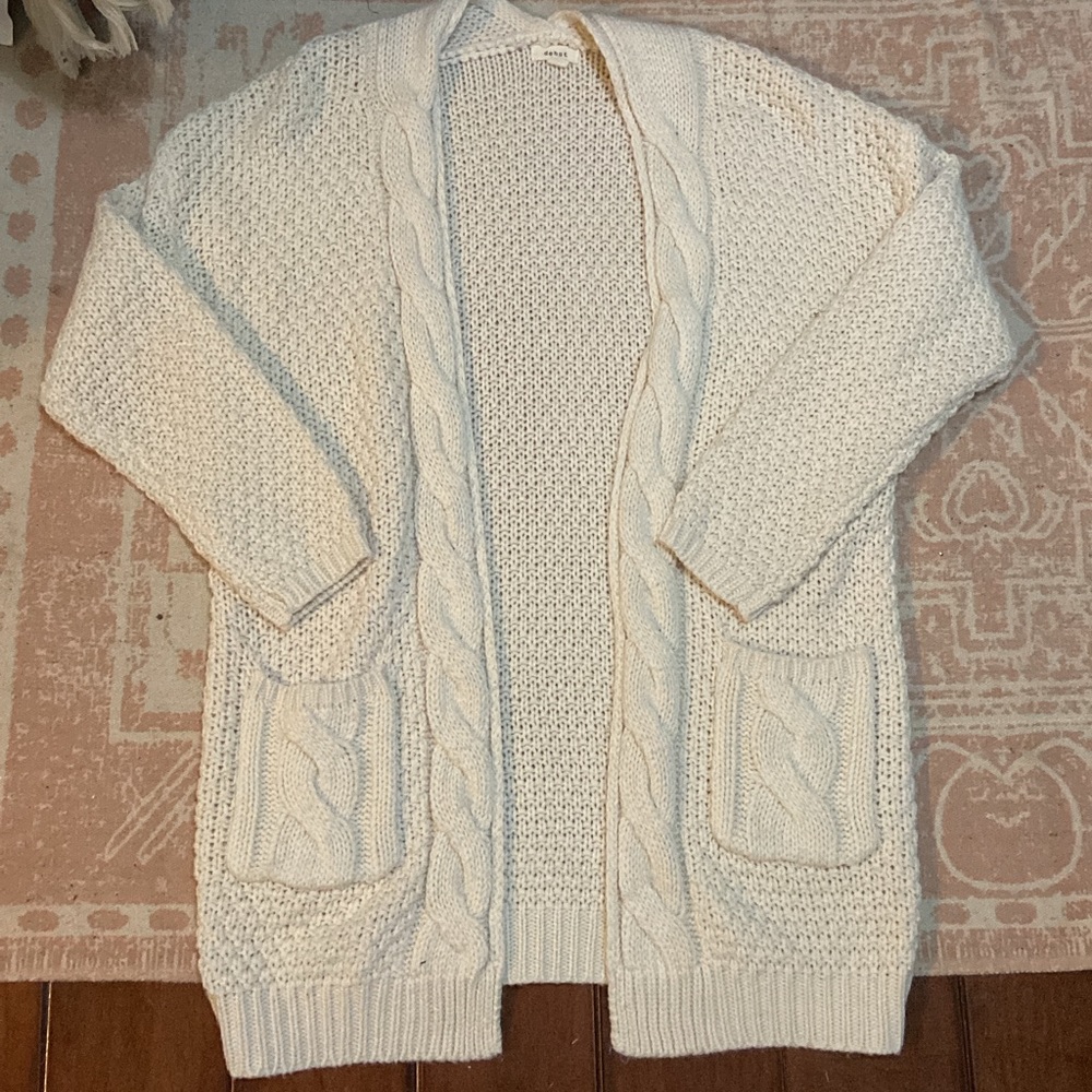 Cream white cardigan